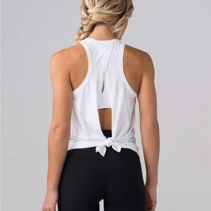 Lululemon - White - All Tied Up Tank - size 12